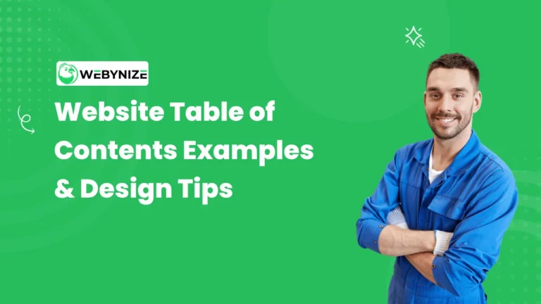 Content Window Example Website Table of Contents Examples & Design Tips
